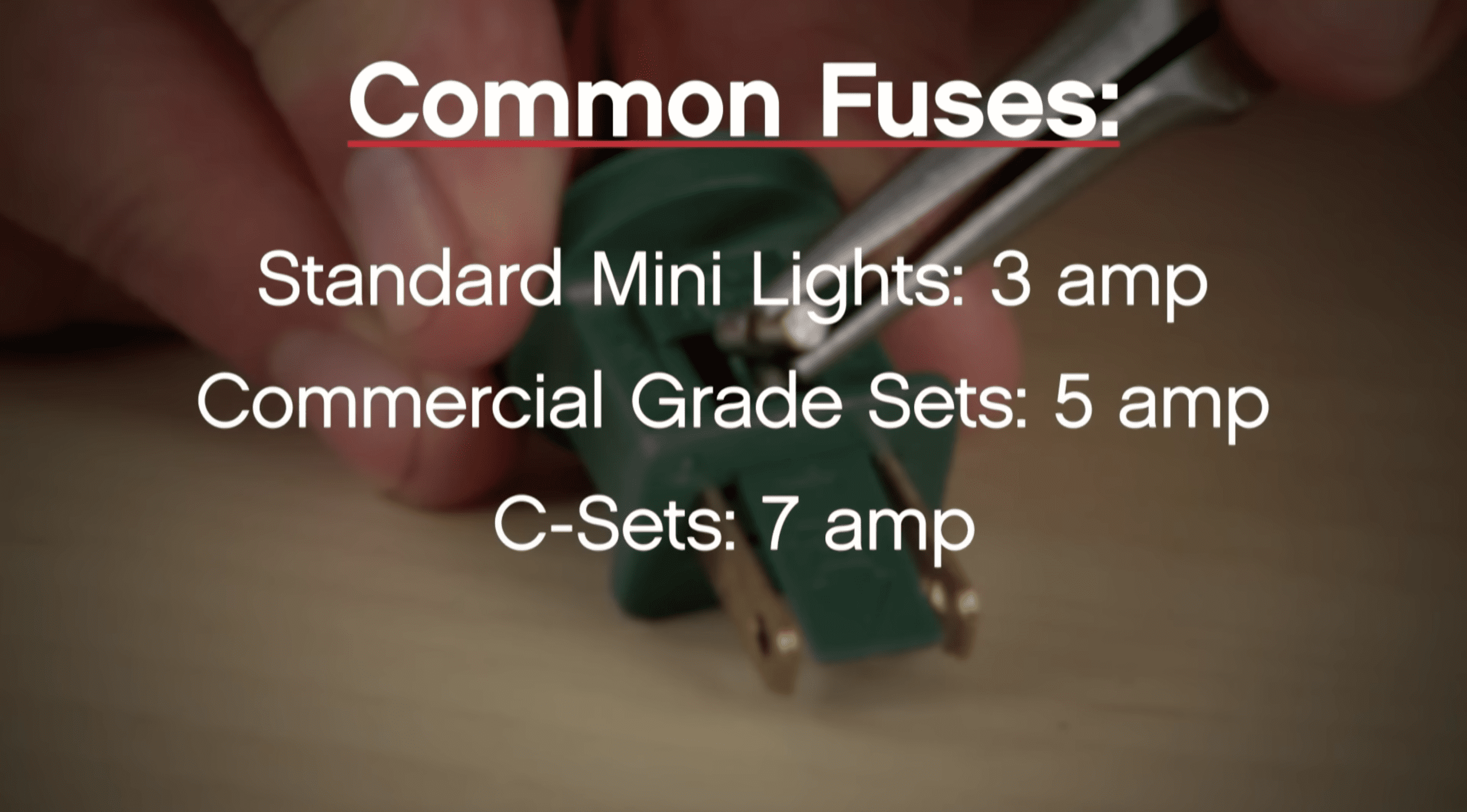 Holiday Light Fuse Amperage