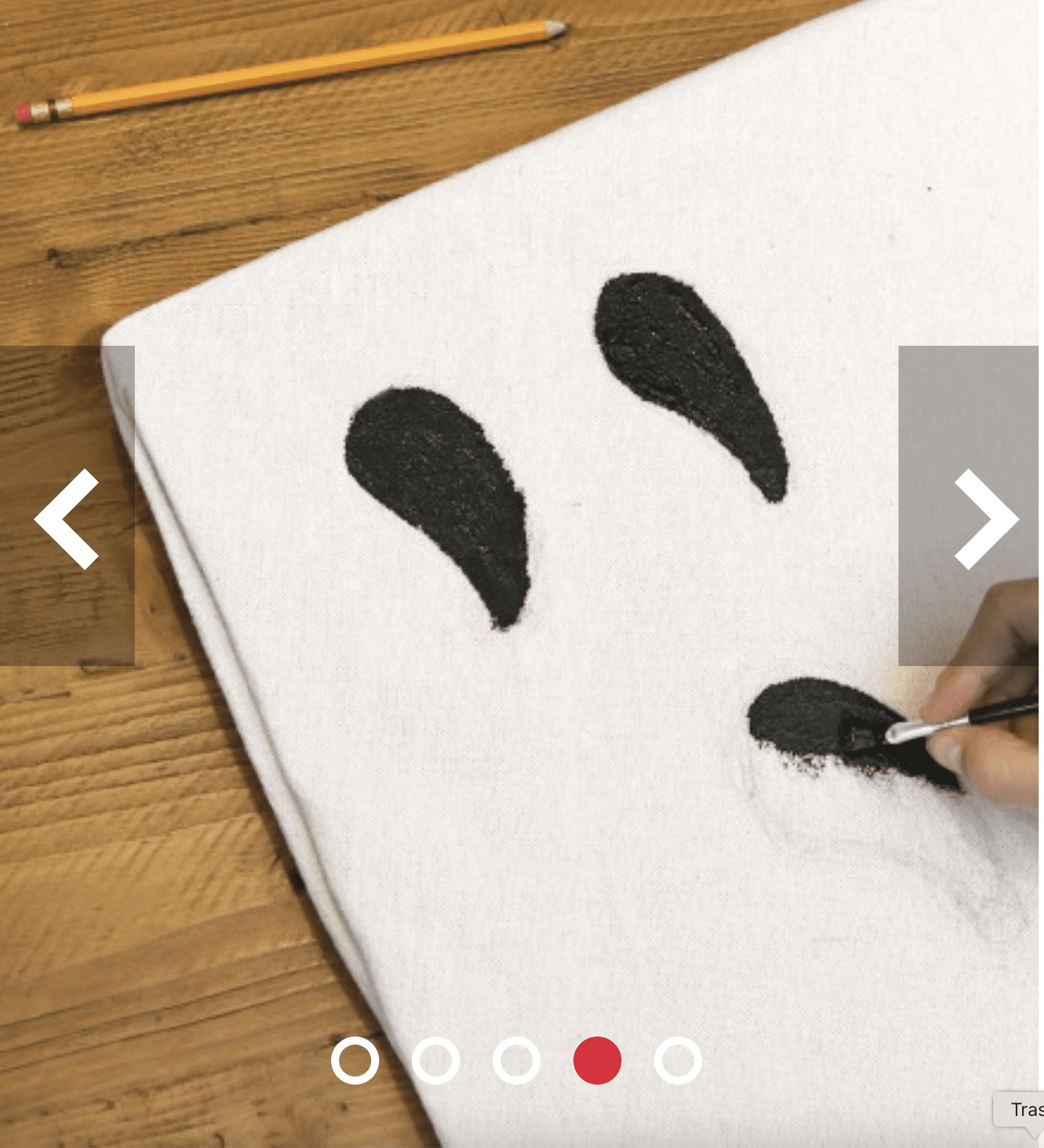 Drop cloth with painted face