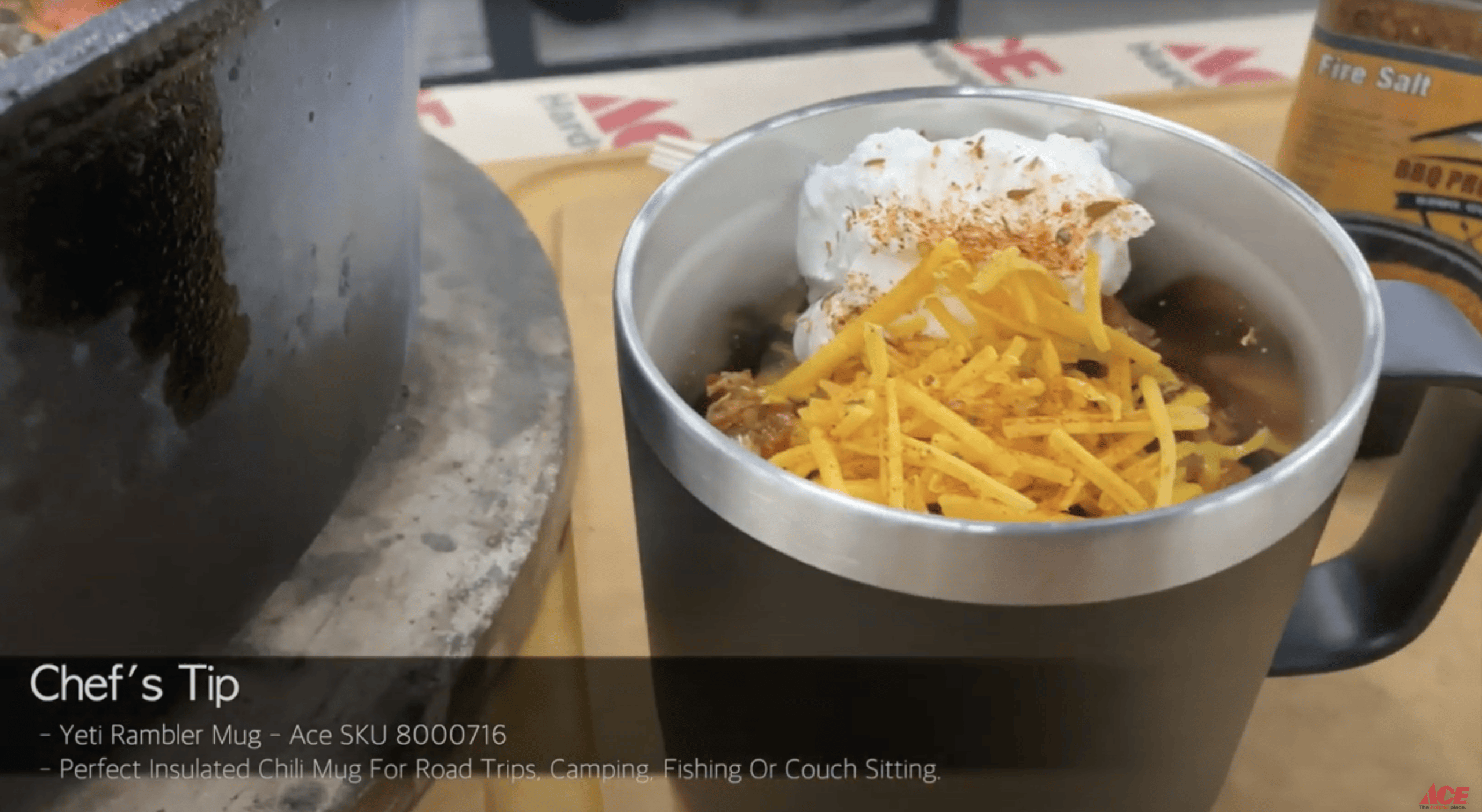 Finished Chili Served with Cheese