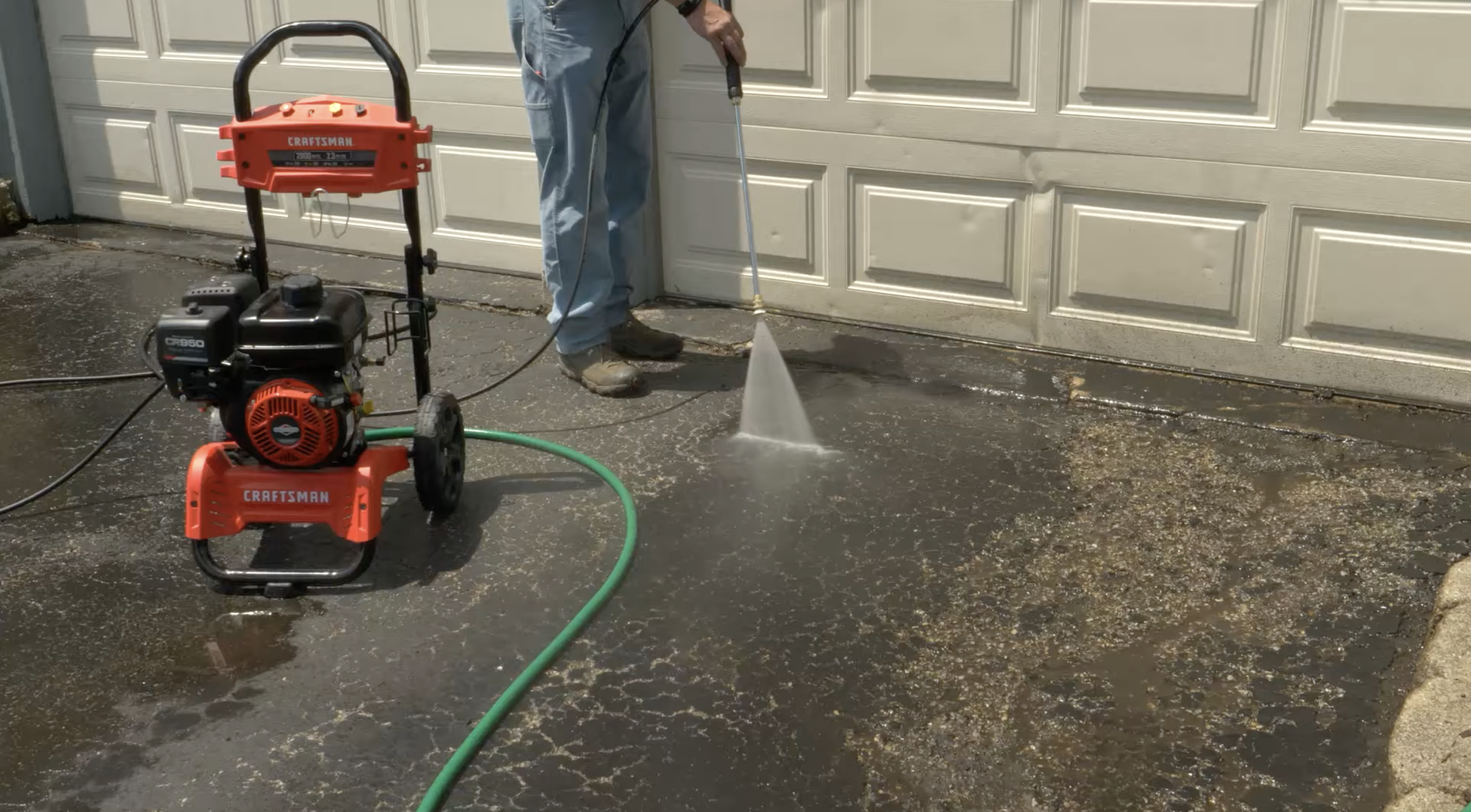 use a pressure washer