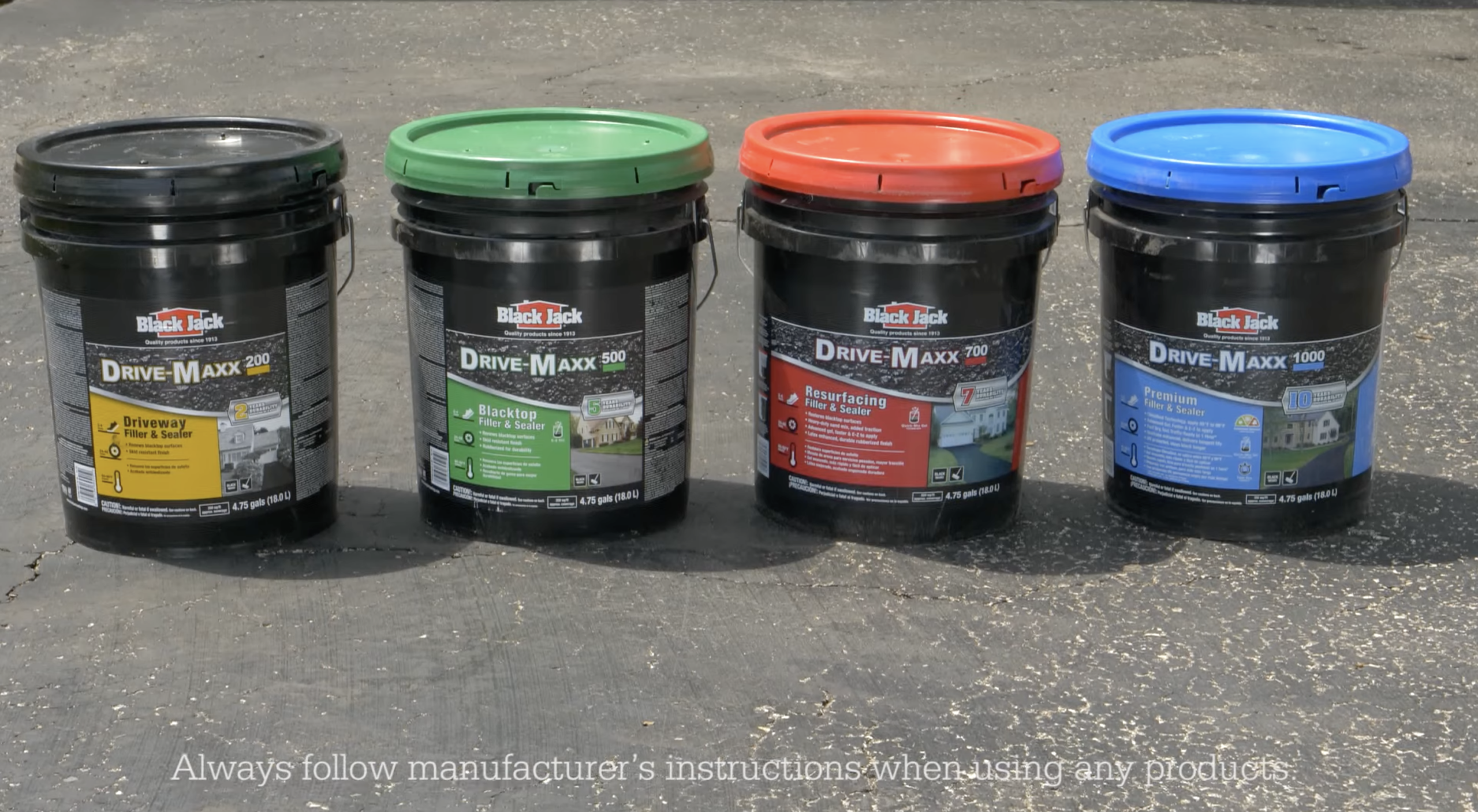 selection of driveway sealer products