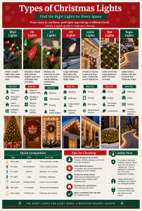 Types of Christmas Lights Explained comparison chart